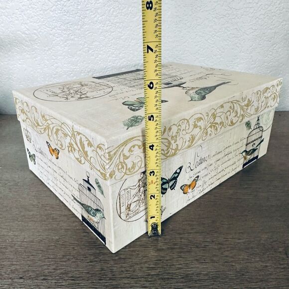 Birdcage Bird Print Storage Gift Box - Picture 3 of 4